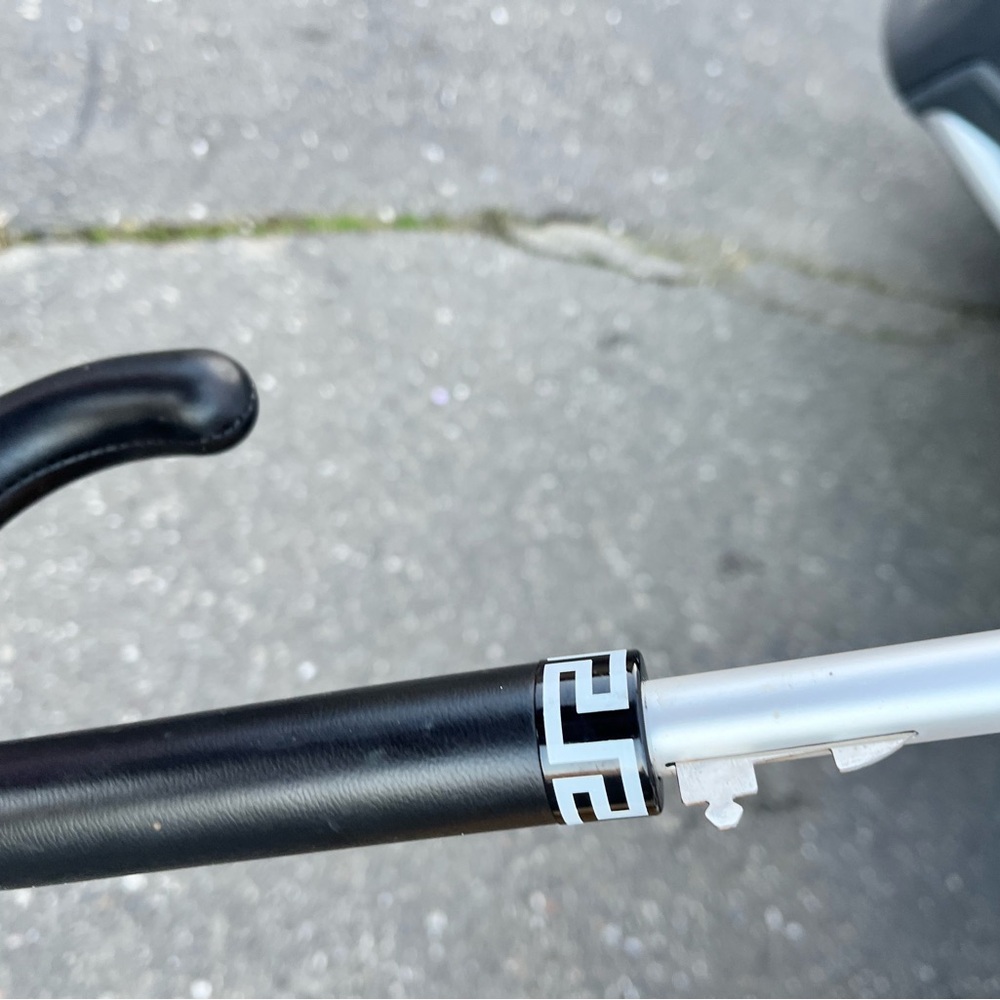 Versace Black and Silver Umbrella Handle